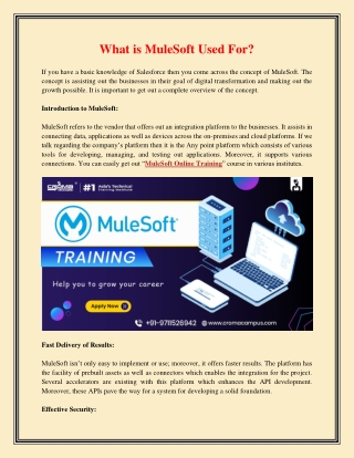 What is MuleSoft Used For?