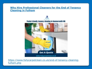 Why Hire Professional Cleaners for the End of Tenancy Cleaning