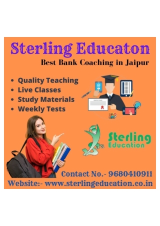 Sterling Education - Best Bank Coaching in Jaipur