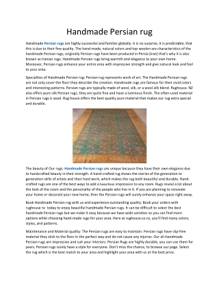 Handmade Persian rug