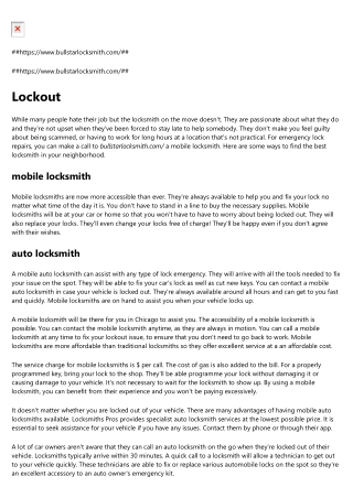 auto locksmith