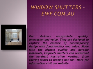Window Curtains - ewf.com.au