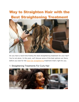 hair straightening treatment