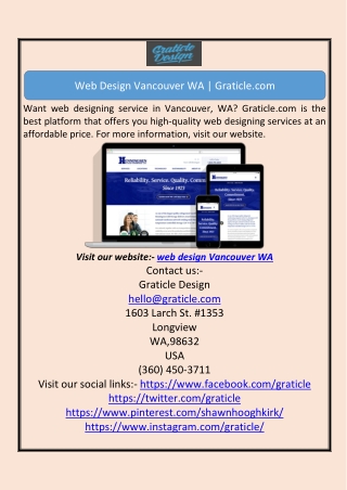 Web Design Vancouver WA | Graticle.com