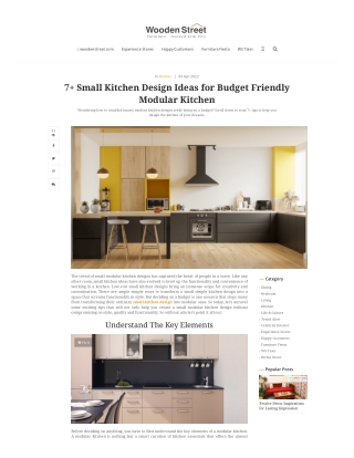 7  Small Kitchen Design Ideas for Budget Friendly Modular Kitchen