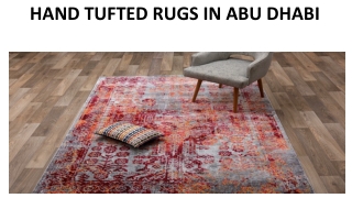 HAND TUFTED RUGS IN ABU DHABI