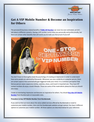 Buy Idea VIP Mobile Number