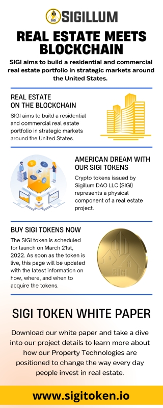 Putting Real Estate On The Blockchain - BUY SIGI TOKENS NOW