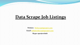 Data Scrape Job Listings