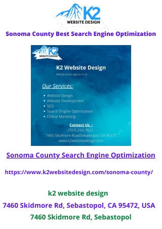 Sonoma County Best Search Engine Optimization