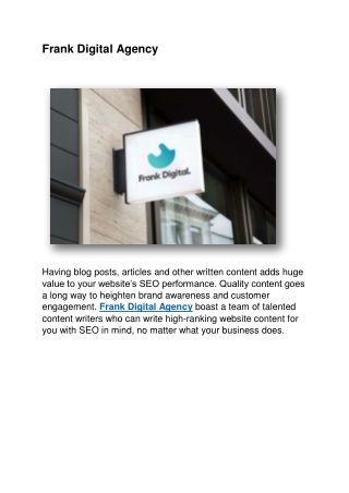 Frank Digital Agency