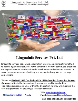 Language Translation Company In Delhi NCR, India And Worldwide