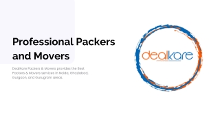 Professional Packers and Movers, Packers & Movers - DealKare