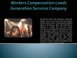 Workers Compensation Leads Generation Services Company