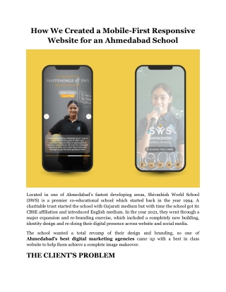 How We Created a Mobile-First Responsive Website for an Ahmedabad School