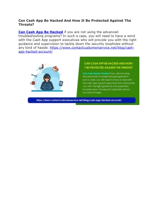 Can Cash App Be Hacked And How It Be Protected Against The Threats