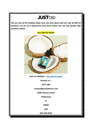 Buy CBD Oil Online