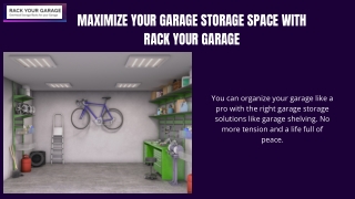 Maximize your garage storage space with Rack Your Garage