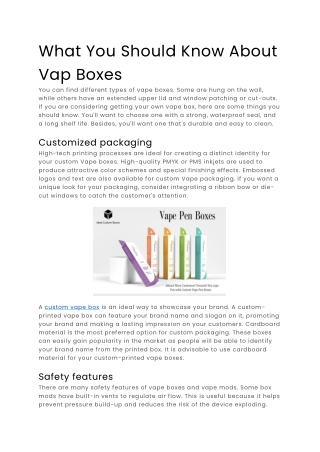 What You Should Know About Vap Boxe