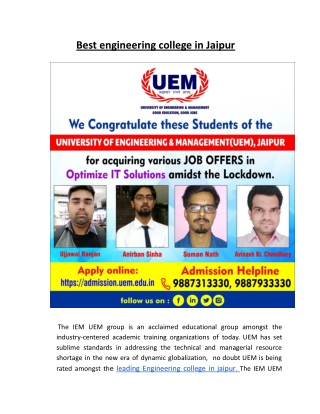 Best engineering college in jaipur