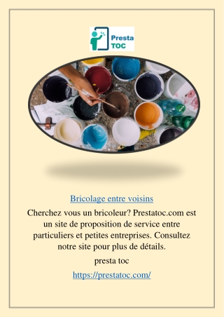 Services Entre Voisins | Prestatoc.com