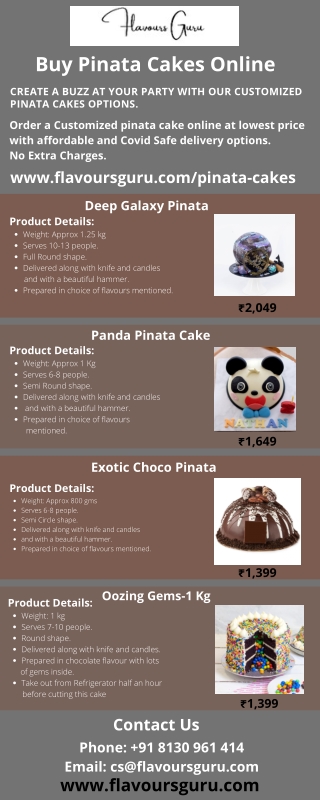 Order Now! Online Pinata Cakes Delivery in Delhi NCR