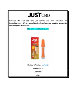 Cbd carts  Justcbdstore.com