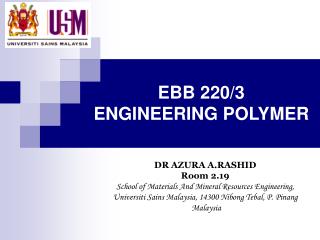 EBB 220/3 ENGINEERING POLYMER