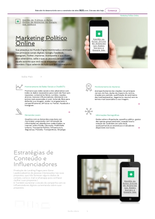 Marketing Político Online da Pré-Campanha a Eleição para o Poder Legislativo - Brasil