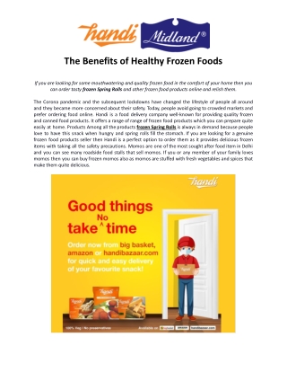 The Benefits of Healthy Frozen Foods.docx