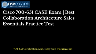 700-651 CASE | Best Collaboration Architecture Sales Essentials Practice Test