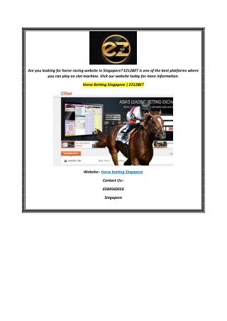 Horse Betting Singapore  EZ12BET