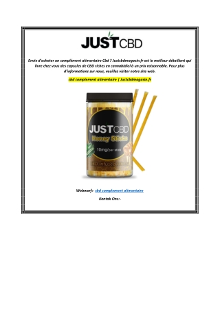cbd complement alimentaire  Justcbdmagasin.fr