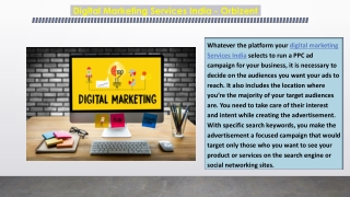 Digital Marketing Services India - Orbizent