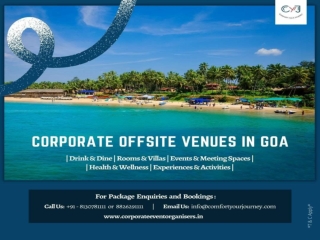 Corporate Offsite Destinations In Goa - Corporate Team Outing In Goa