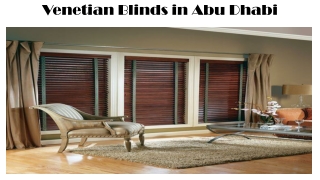 Venetian Blinds in Abu Dhabi