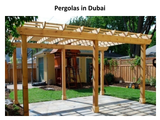 Eloquent Pergolas in Dubai
