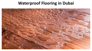 Waterproof Flooring in Dubai