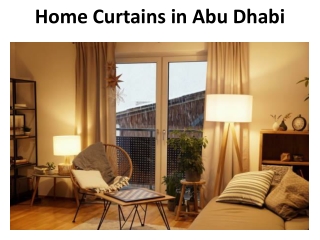 Home Curtains in Abu Dhabi