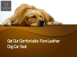 Get Our Comfortable  Pure Leather Dog Car Seat