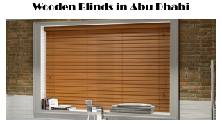 Wooden Blinds in Abu Dhabi