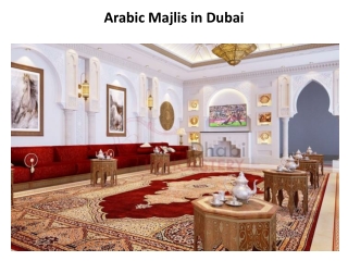 Arabic Majlis in Dubai