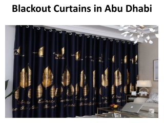 Blackout Curtains in Abu Dhabi