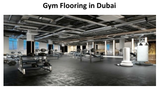 Gym Flooring in Dubai