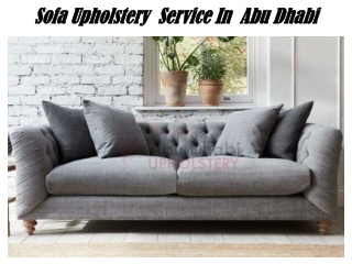 Sofa Upholstery Service In Abu Dhabi