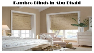 Bamboo Blinds in Abu Dhabi