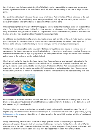 7 Trends You May Have Missed About holiday park isle of wight