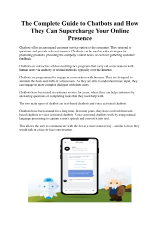 The Complete Guide to Chatbots