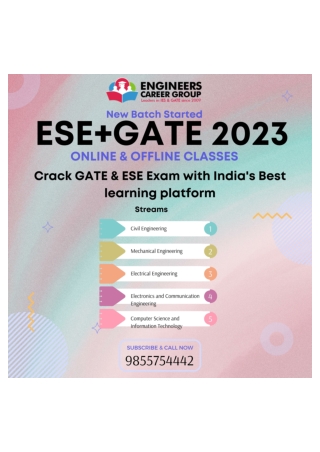 Best GATE Coaching In Chandigarh Engineer Career Group