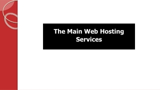 The Main Web Hosting Services